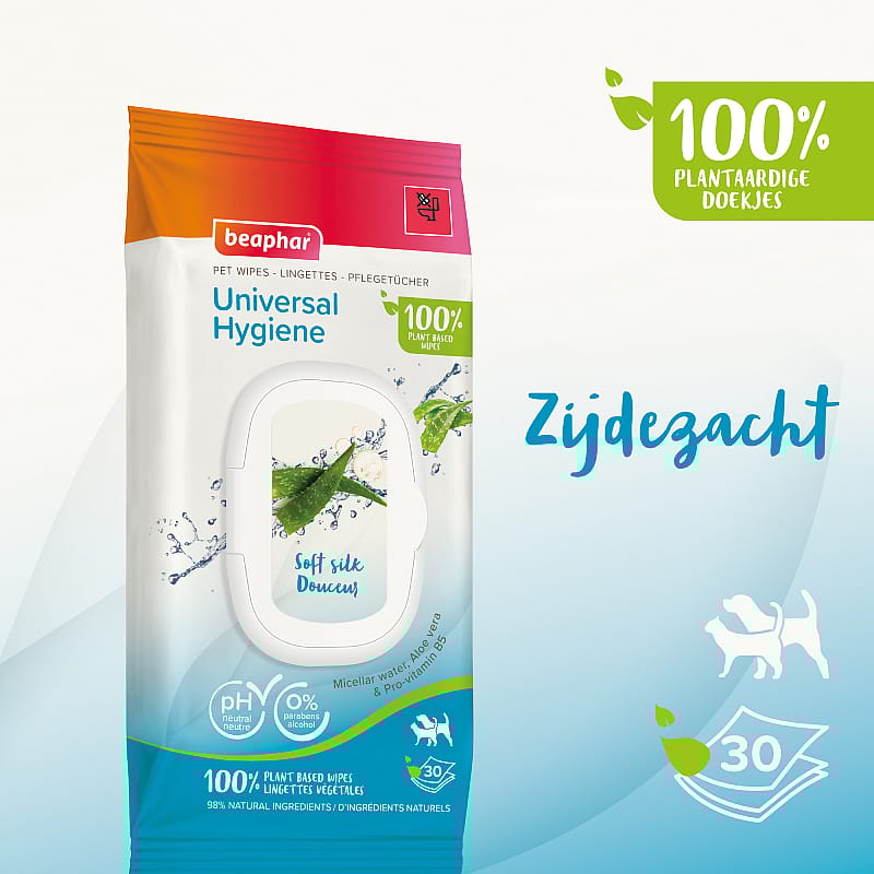 Beaphar Dierendoekjes Universal Hygiene Hond Kat 30 stuks