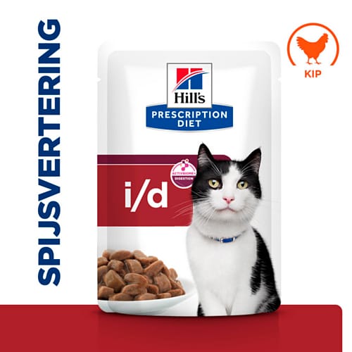 Hill's Prescription Diet ID Digestive Care Kattenvoer 12 x 85 gram maaltijdzakjes kip