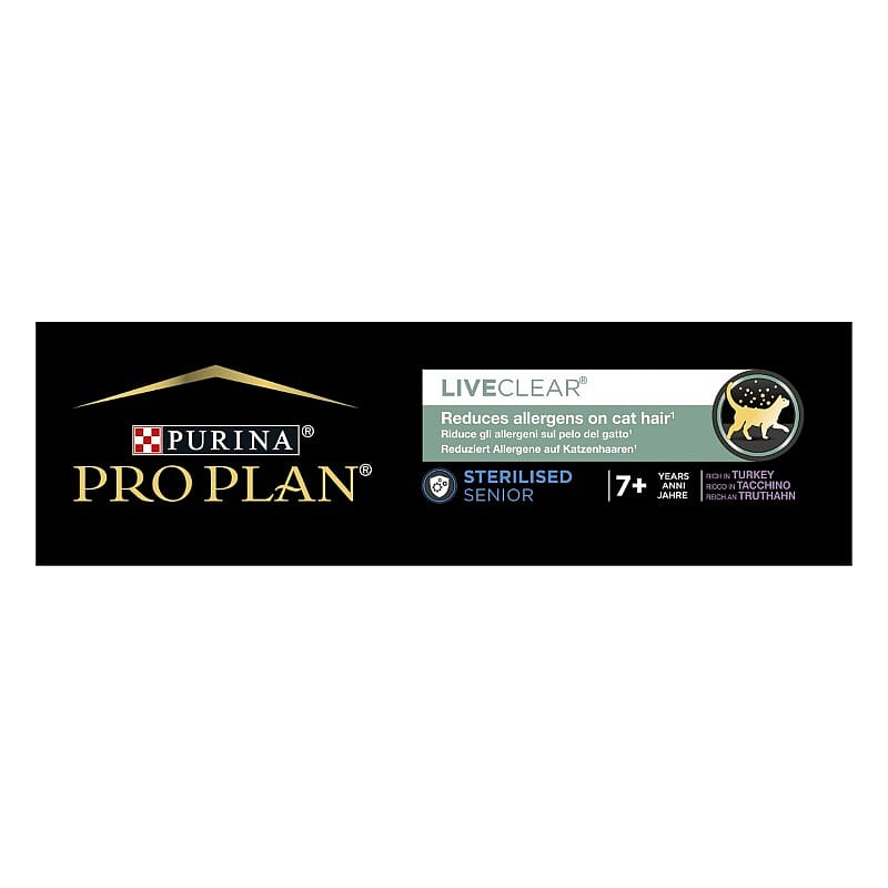 Purina Pro Plan LiveClear Sterilised Senior 7+ Allergeen-reducerend Kattenvoer 1.4 kg