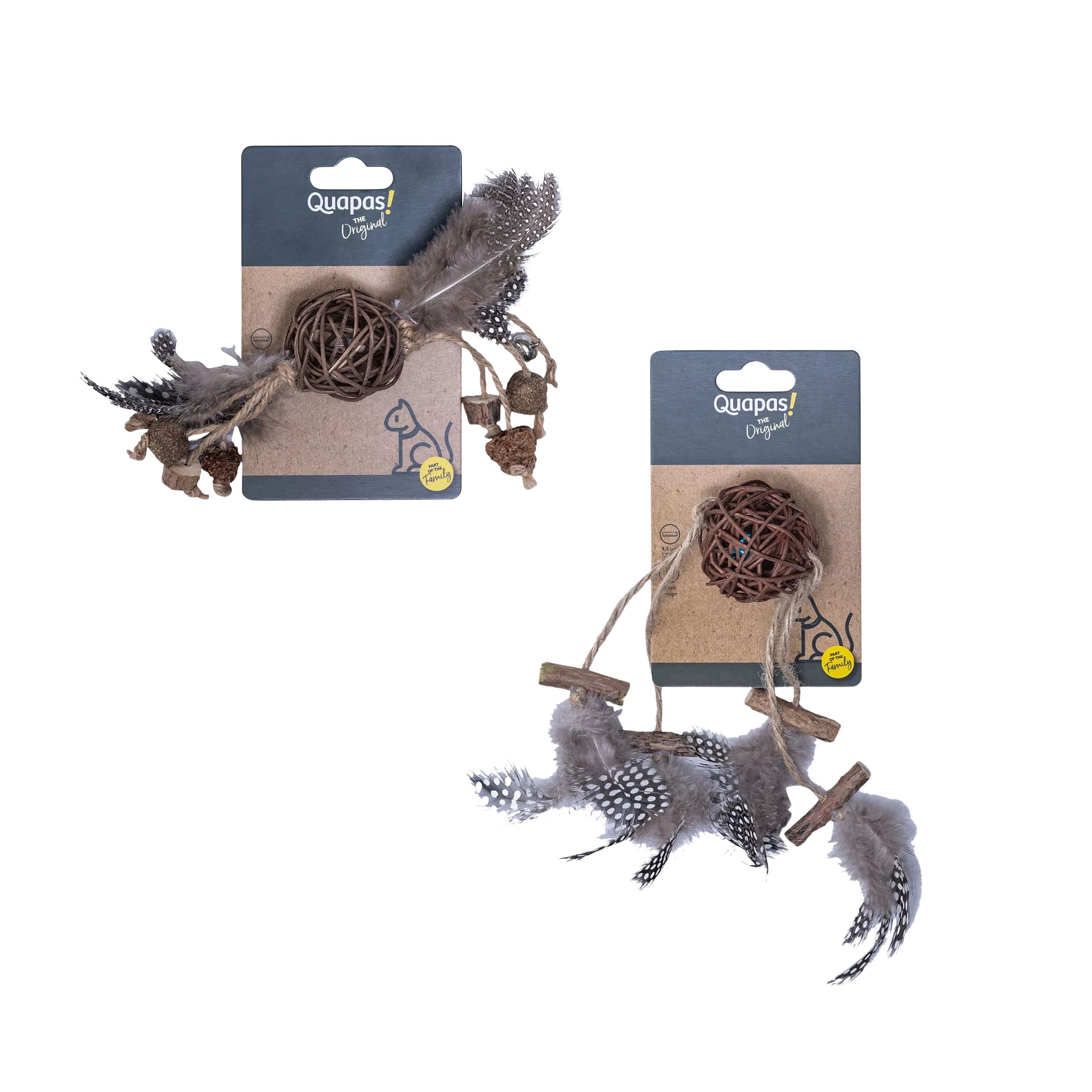 Quapas! Rotan Bal Met Veren Kat