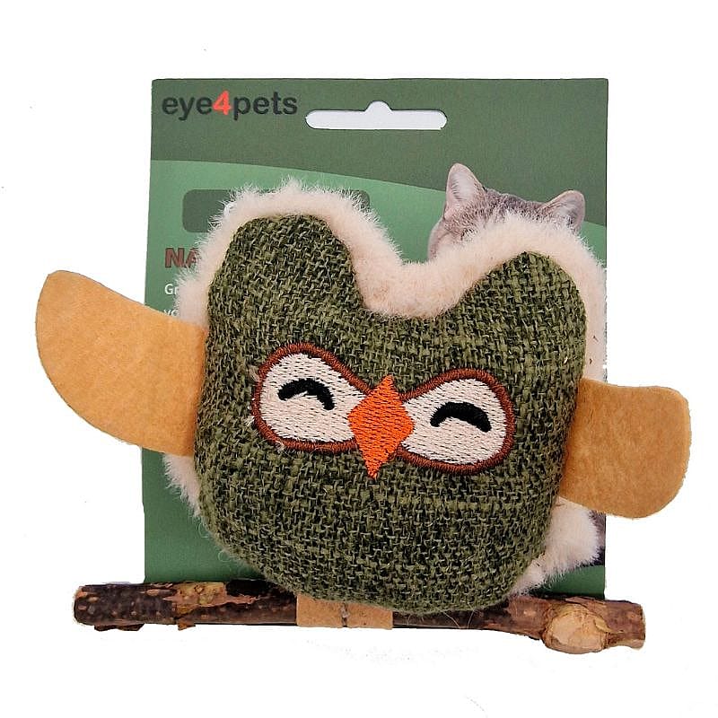 Eye4Pets Nature Serie Catnip Speelgoed Kat Groene Uil