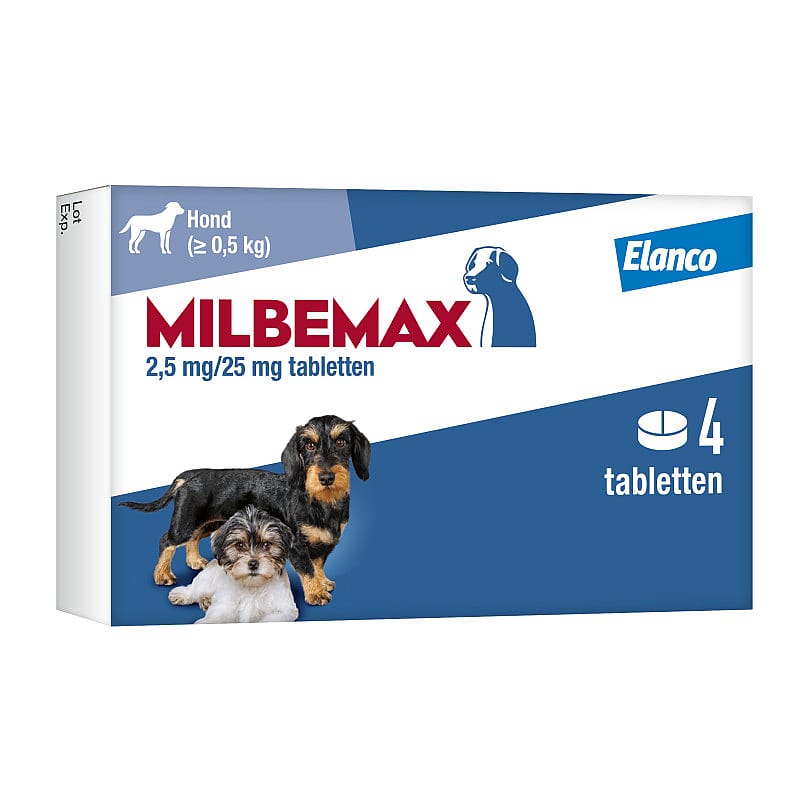 Milbemax Kleine Hond Puppy Ontwormingstabletten 4 tabletten