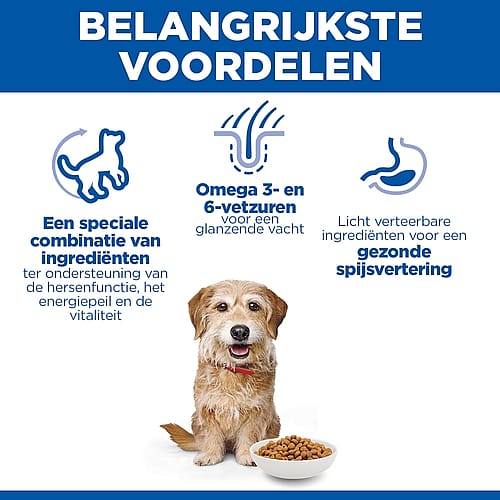 Hill's Science Plan Senior Vitality Small & Mini Mature Adult 7+ Hondenvoer Kip & Rijst