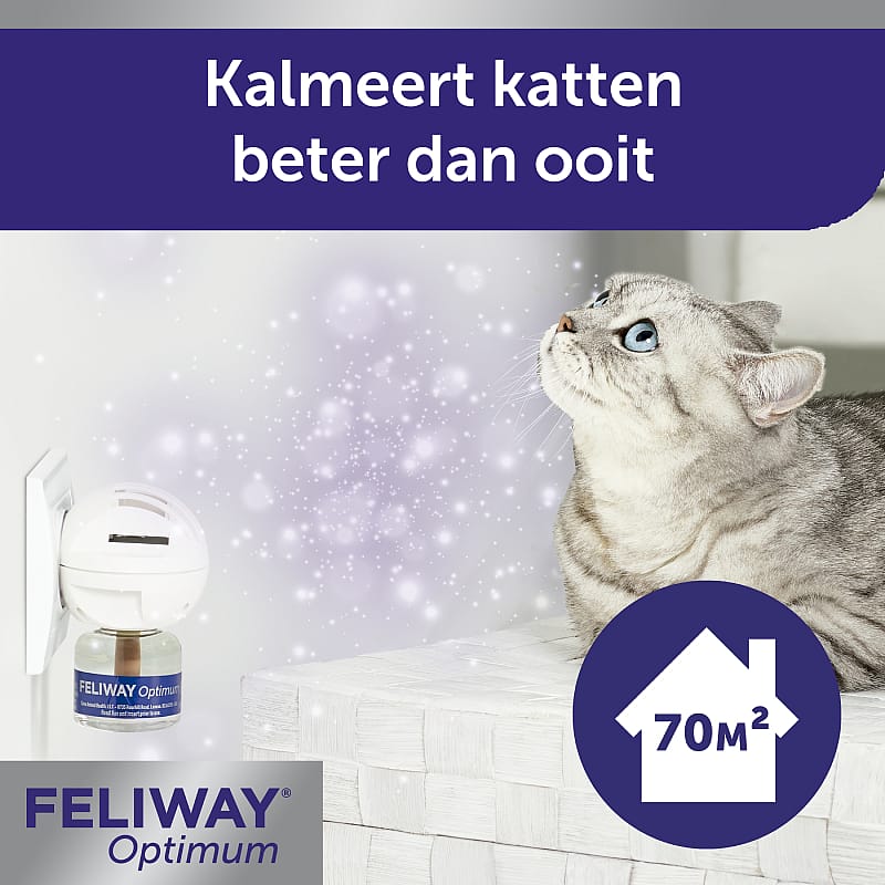 Feliway Optimum:  Kattenkalmering - Stress Vermindering - Optimum