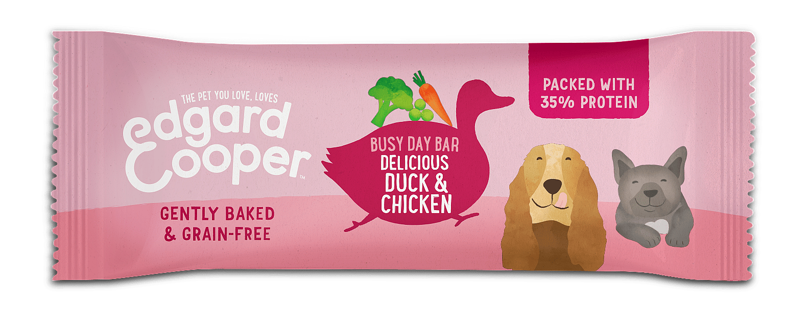 Edgard & Cooper Busy Day Bar - Energiereep 1 stuk Eend & Kip