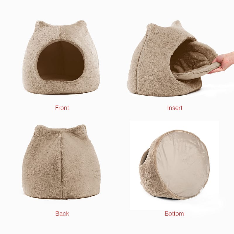 Outward Hound Meow Hut Pluche Kat Taupe