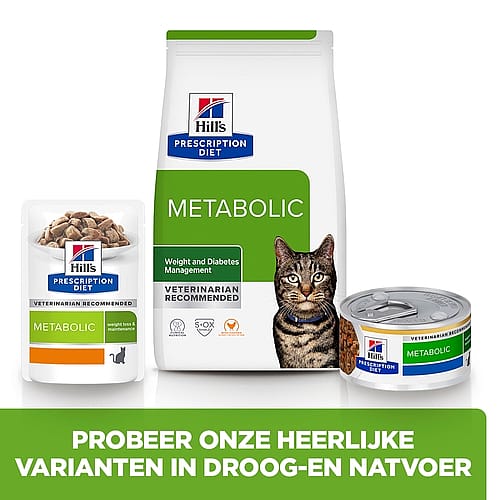 Hill's Prescription Diet Metabolic Weight & Diabetes Management Kattenvoer met Kip