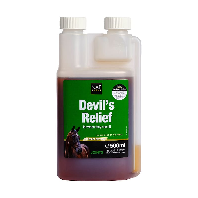 NAF Devil’s Relief – Kruidenoplossing voor stijve en oudere paarden 500 ml