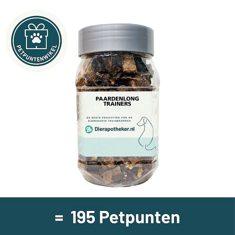 paardenlong, trainers, dog treat, snack, granules, paardenlang, trainers, trats, bottenstukjes, dierenvoer