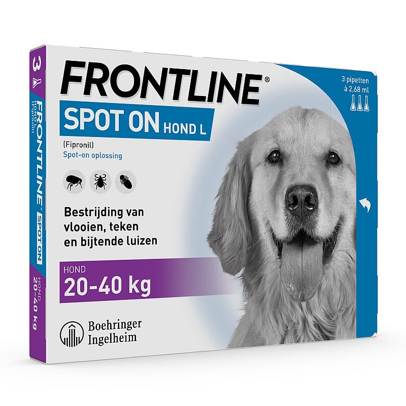 Frontline Spot on Hond 3 pipetten - 20-40 kg