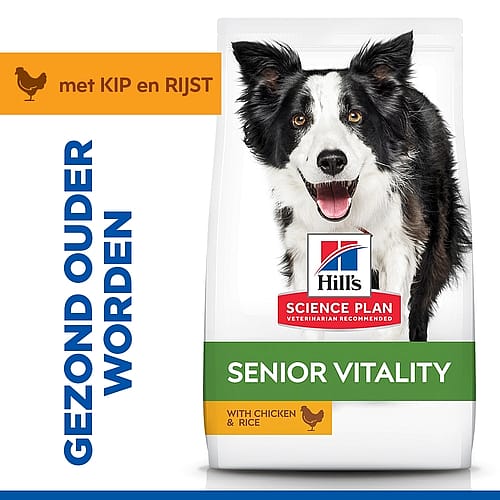 Hill's Science Plan Senior Vitality Medium Mature Adult 7+ Hondenvoer Kip Rijst