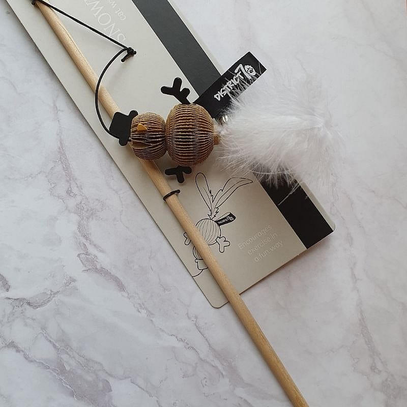 District 70 Cat Wand Toy Limited Edition ''Kerst'' Kat Snowman