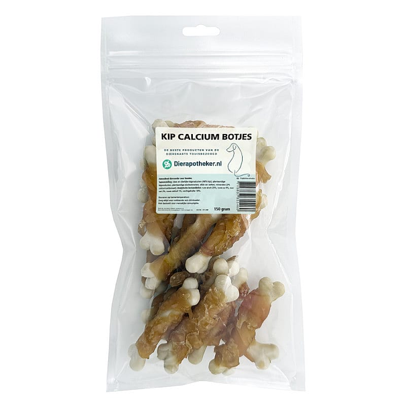 Dierapotheker Kip Calcium Botjes 150 gram Hond