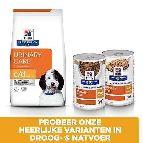 Hill's Prescription Diet CD Multicare Urinary Care Hondenvoer Kip 12 x 370 gram blikjes