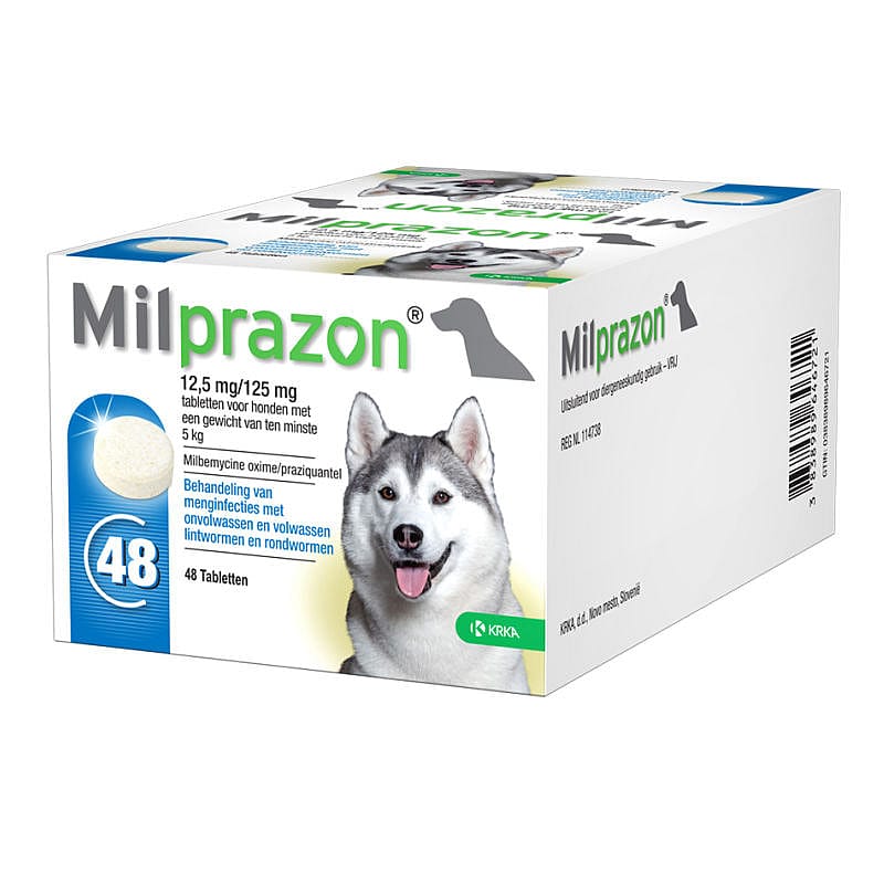 Milprazon Ontwormingstablet Grote Hond 48 tabletten