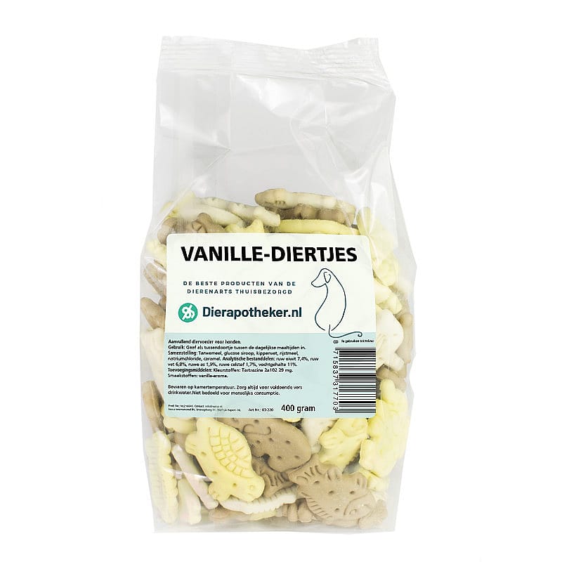 Dierapotheker Vanille Diertjes Hond 400 gram