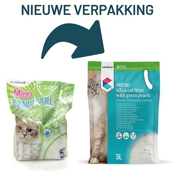 CVET Kattenbakvulling Lumpy Silica Groen 5 liter