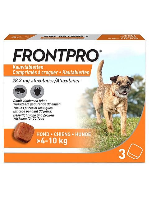 Frontpro Vlo Teek Kauwtablet Hond M - 4 -10 kg - 3 stuks