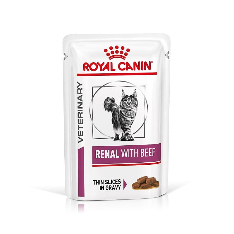 Royal Canin Renal Kat 12 x 85 gram maaltijdzakjes - Rund