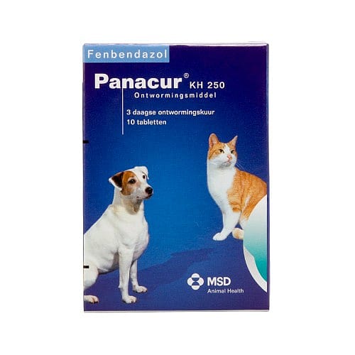 Panacur KH Ontwormingstabletten Hond Kat 250 - 10 tabletten