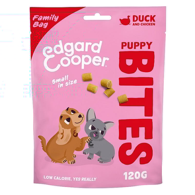 Edgard & Cooper Puppy Bites Eend & Kip Small - 120 gram