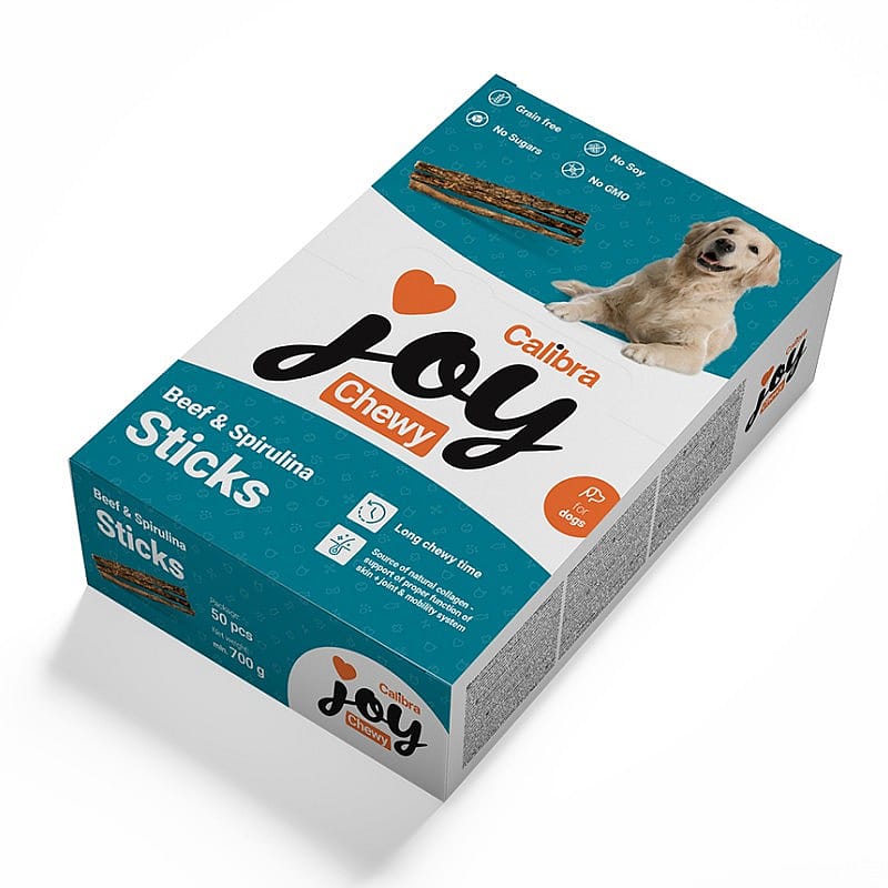 Calibra Joy Dog Chewy Beef & Spirulina Sticks 700 gram
