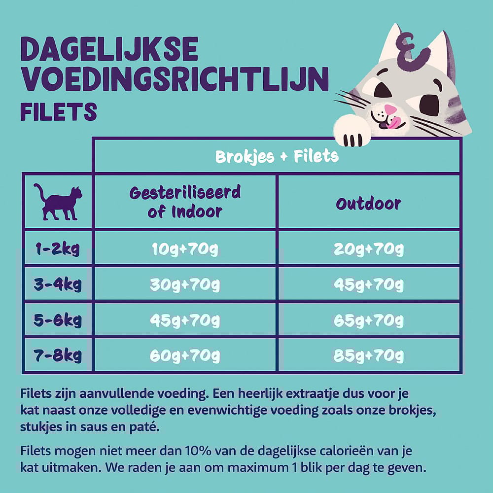 Edgard & Cooper Blikjes Tonijn Fancy Fillets Kat 24 x 70 gram
