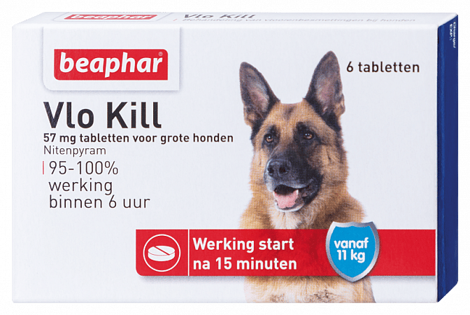 Beaphar Vlo Kill Hond en Kat Hond vanaf 11.1 kg - 6 tabletten