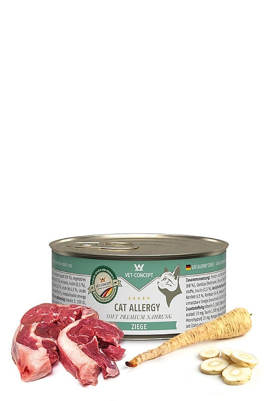 Vet-Concept Cat Allergy Geit Kattenvoer 6 x 100 gram blikjes
