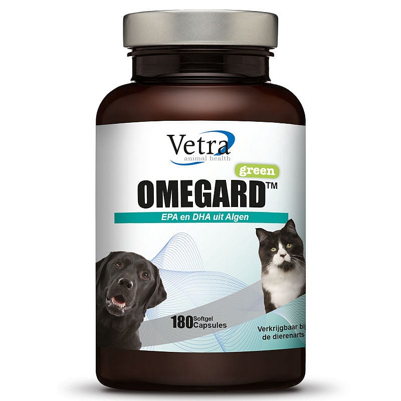 Vetra OmeGard Green Omega Hond Kat 180 capsules
