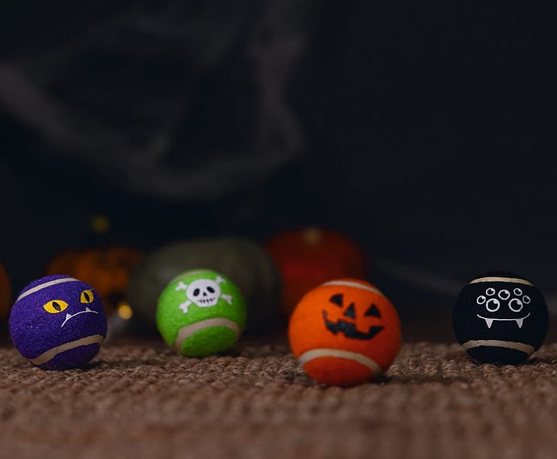 Beeztees Halloween Spooky Bal Speelgoed Hond 4 stuks