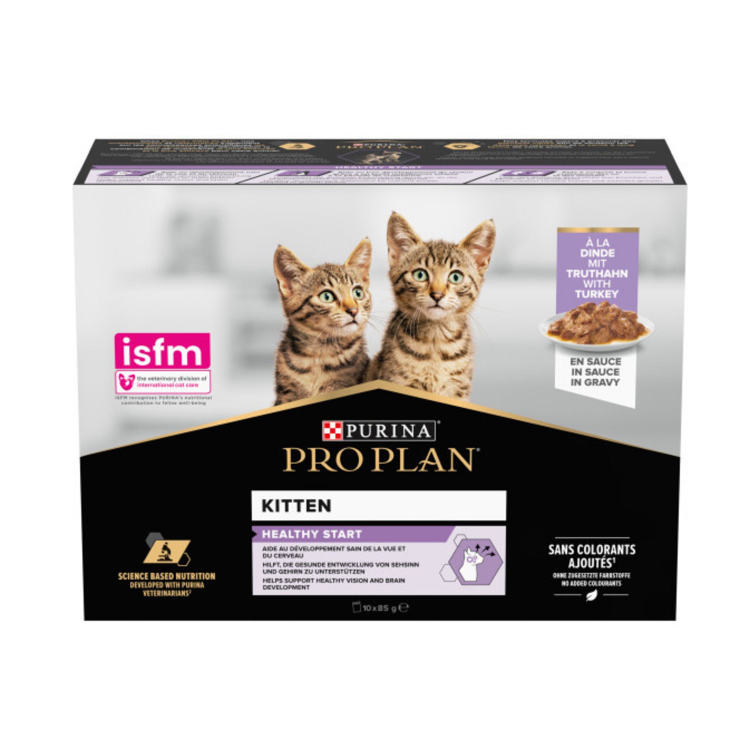 Purina Pro Plan Healthy Start Kitten 10 x 85 gram maaltijdzakjes kalkoen