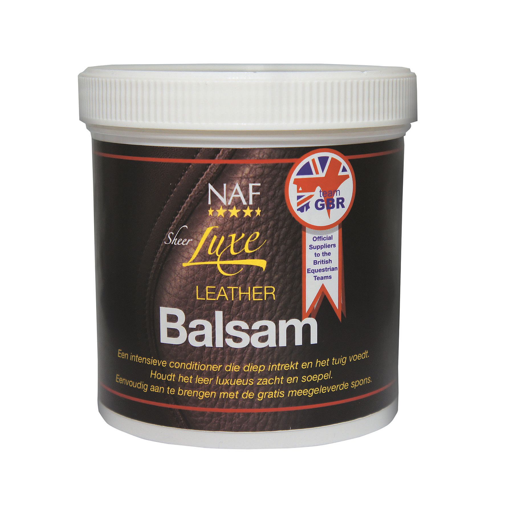 NAF Sheer Luxe Leather Balsam 400 g – Voedende lederbalsem voor droog of stug leer