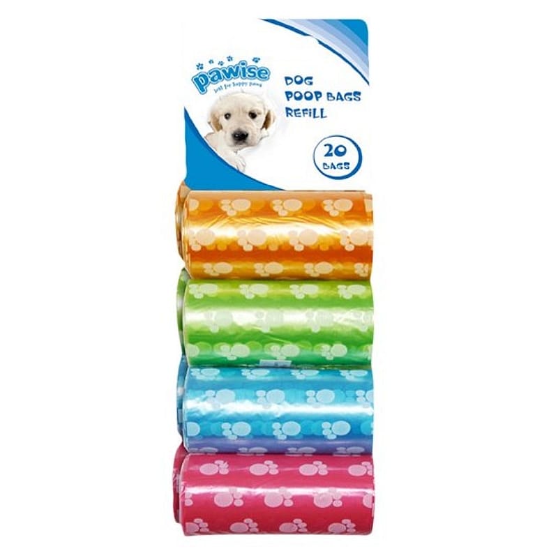 Pawise Poop Bag Dispenser Navulling 8 x 20 zakjes