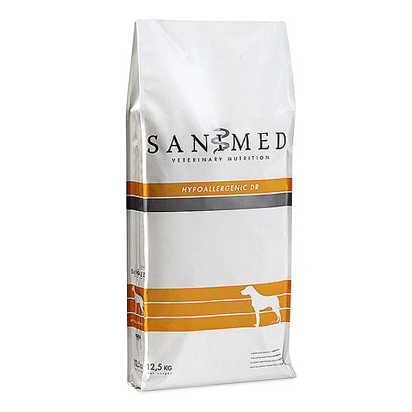 Sanimed Hypoallergeen Hond Dieetvoer Eend & Rijst: Maag en Darm ondersteuning 12.5 kg