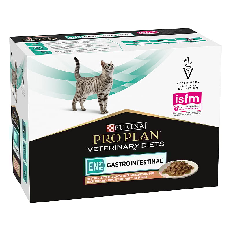 Purina Pro Plan Veterinary Diets Feline EN Gastrointestinal Kattenvoer CiG Zalm - 10 x 85 gram
