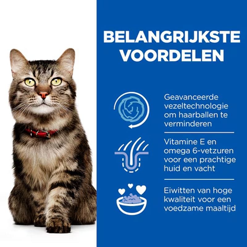 Hill's Science Plan Hairball & Perfect Coat Adult Kattenvoer Kip