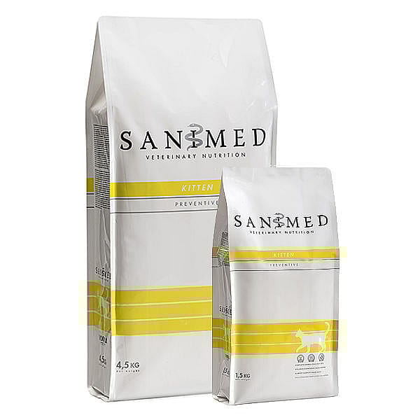 Sanimed Kittenvoer: Natuurlijke ingrediënten - 4 weken tot 12 maanden