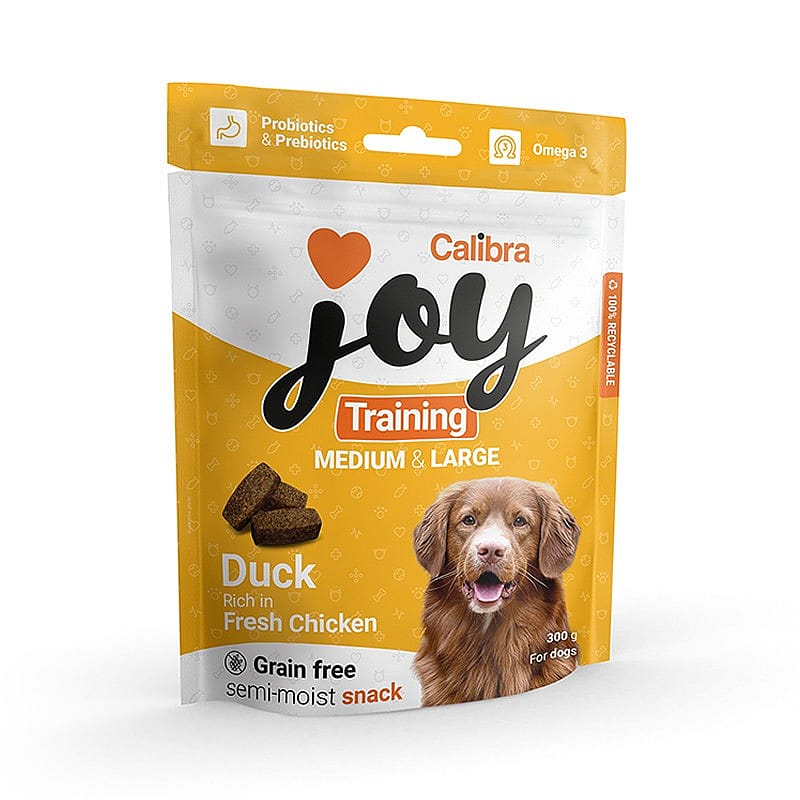 Calibra Joy Dog Training Medium & Large 300 gram Eend & Kip