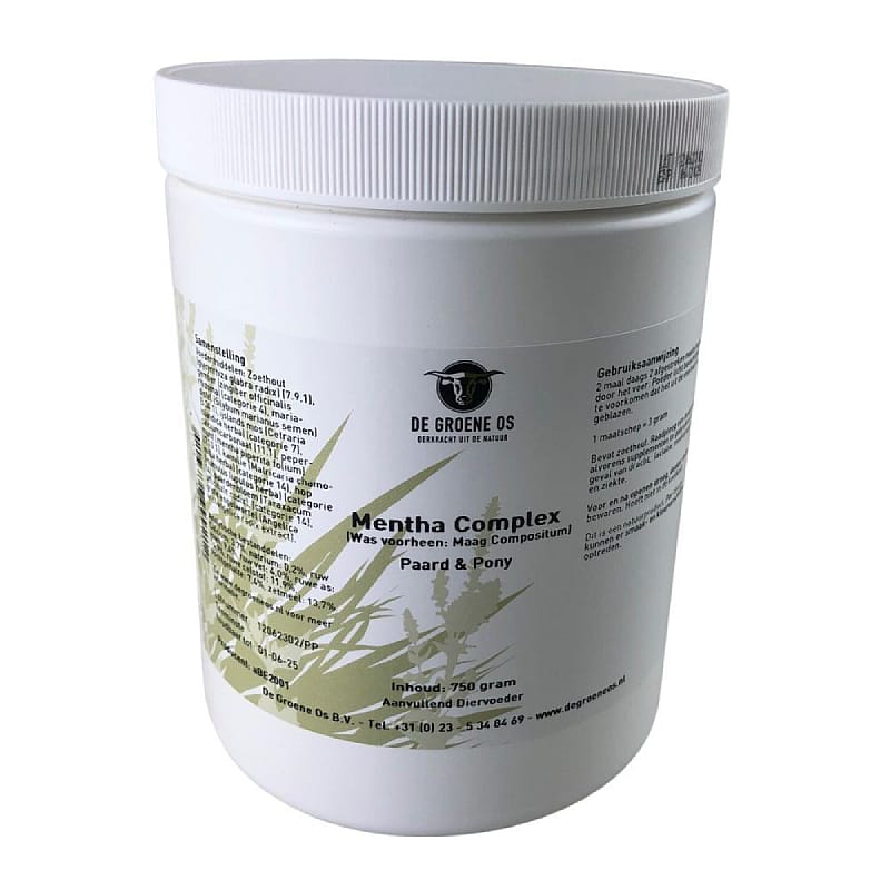 Groene Os Mentha Complex Paard Pony 750 gram