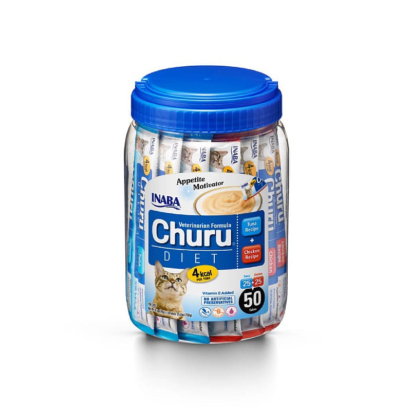 Churu Diet Vet. Formula Appetite Motivator Kip & Tonijn Kat 50 stuks