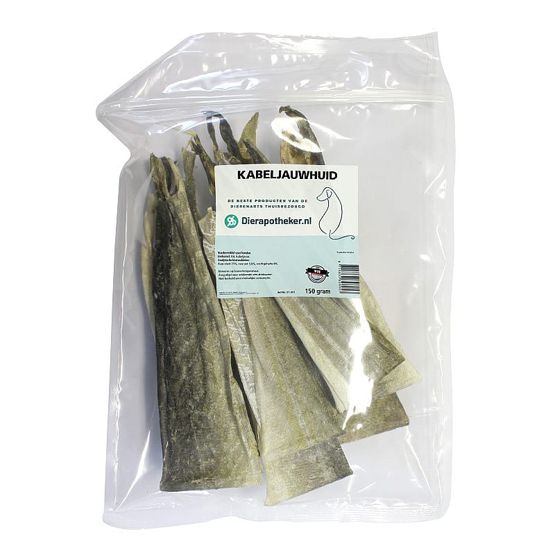 Dierapotheker Kabeljauwhuid Snack Hond 150 gram