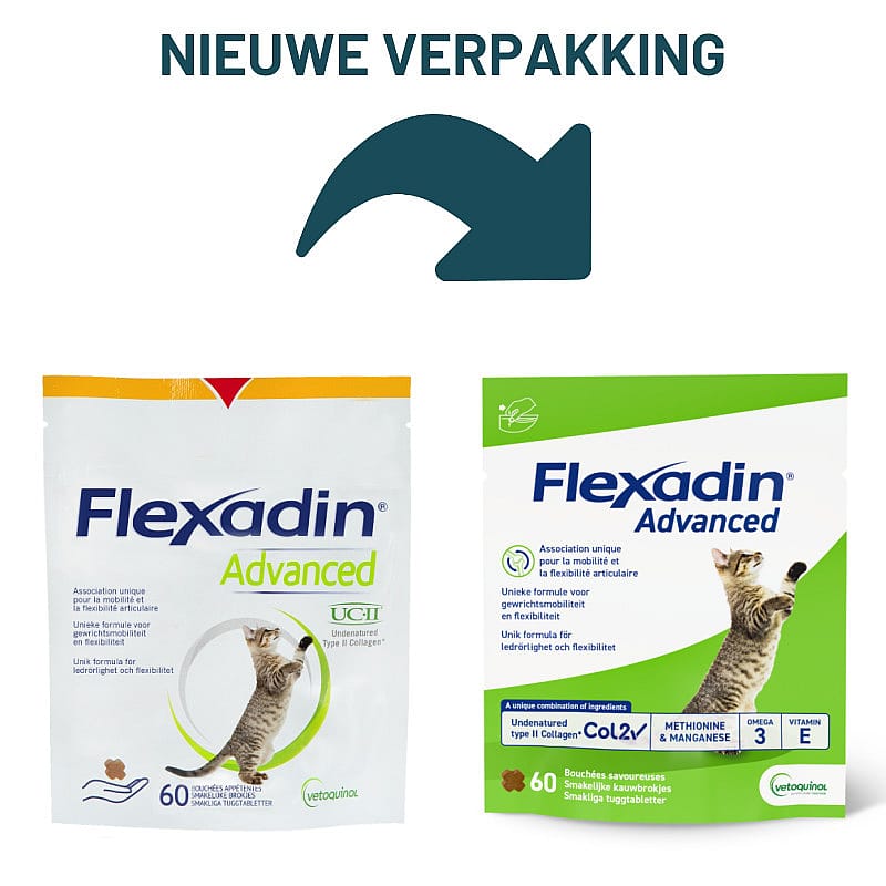 Flexadin Advanced Kat | 30 kauwbrokjes | 11603