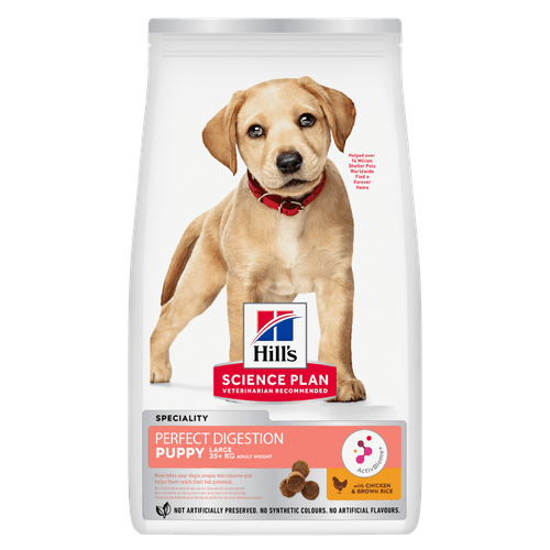 Hill's Science Plan Perfect Digestion Large Puppyvoer Kip & Rijst 14.5 kg, Hond, Advertentie, Poster