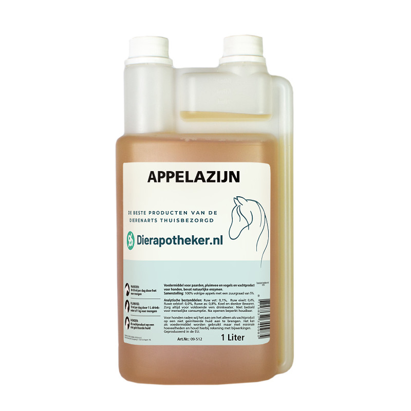Dierapotheker Appelazijn 1 liter, Fles, Shampoo