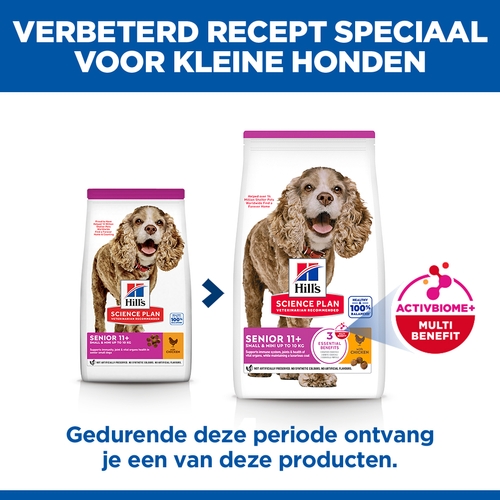 Hill's Science Plan Small & Mini Senior 11+ Hondenvoer met Kip 1.5 kg