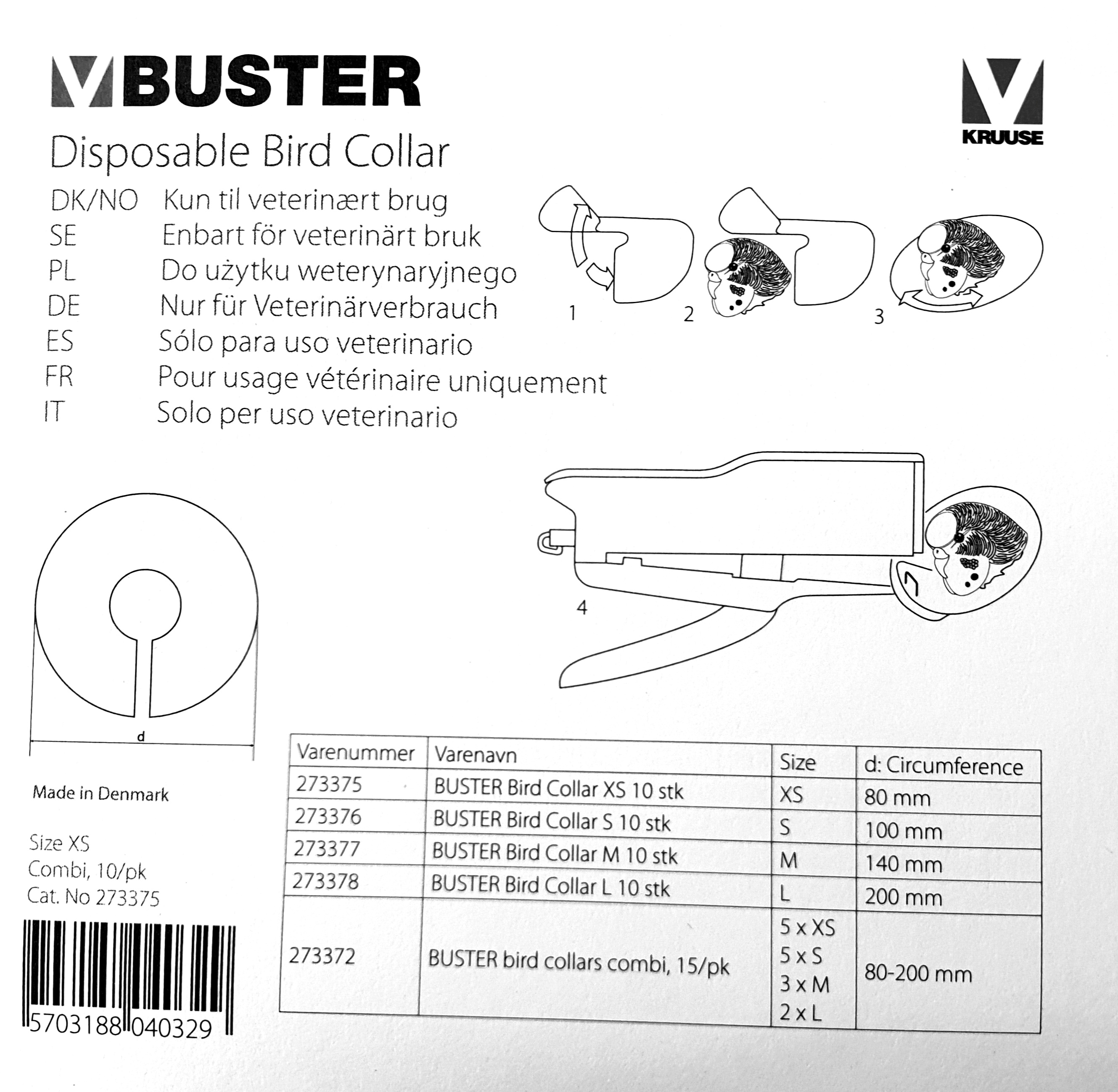Buster Vogelkraag 10 stuks