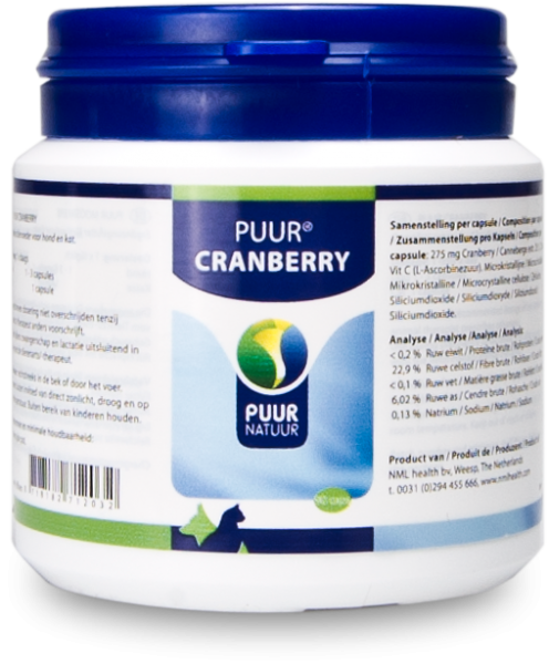 Puur Cranberry Compleet Hond Kat 90 capsules, Kruiden, Plant