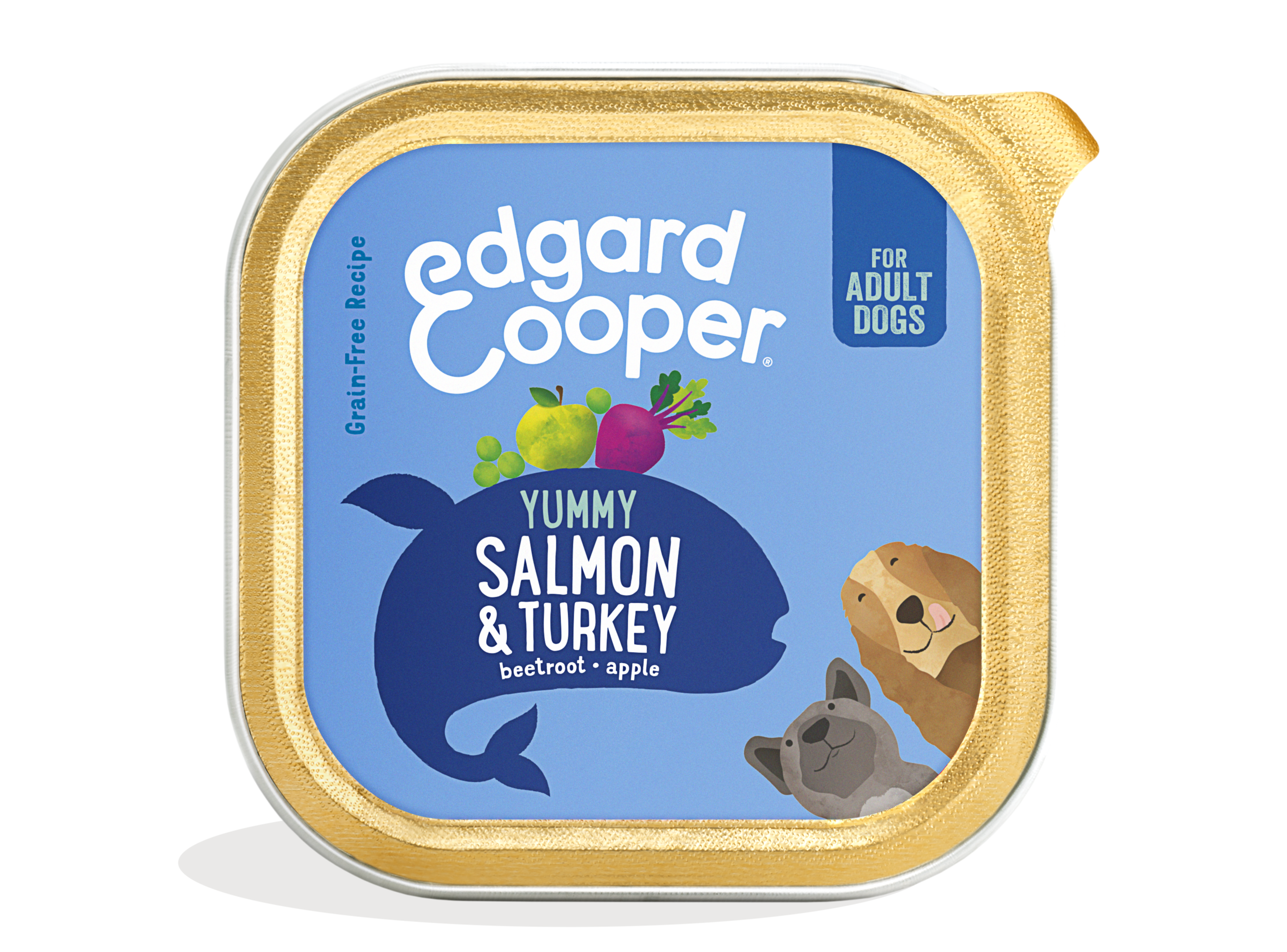 Edgard & Cooper Adult Hondenvoer Kuipjes Zalm & Kalkoen