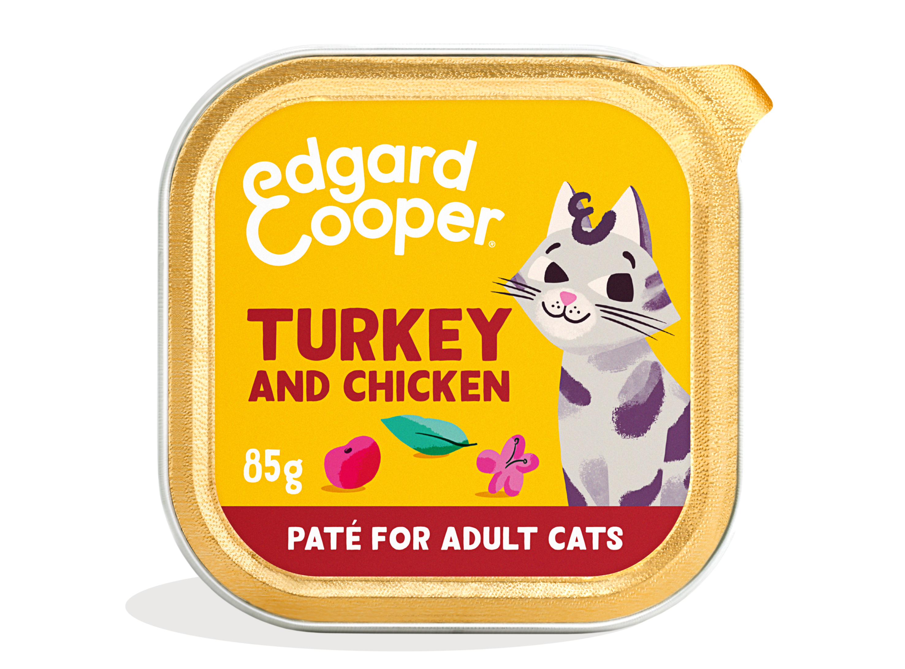 Edgard & Cooper Kuipjes Kalkoen en Kip Pate Adult Kat 16 x 85 gram